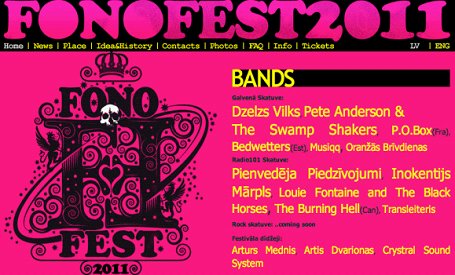 "Fonofest" izziņo rokmūzikas skatuves vārdus