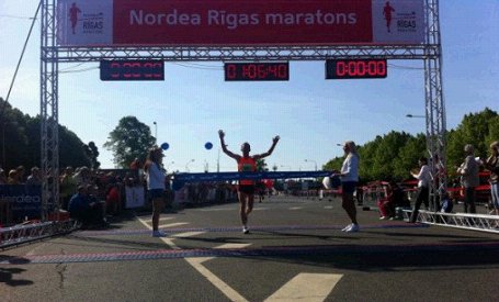 Āfrikas skrējēji Kuto un Girma uzvar "Nordea" Rīgas maratonā